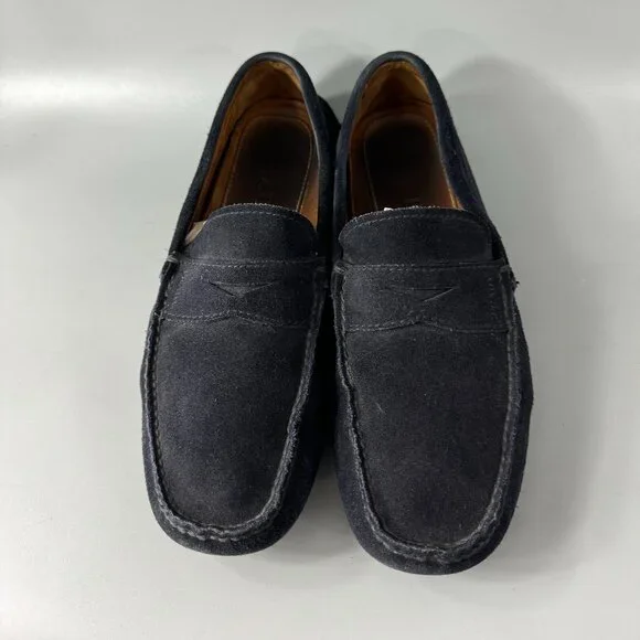 Prada Navy blue Suede Leather Driving Loafers, Size 7 (US8)